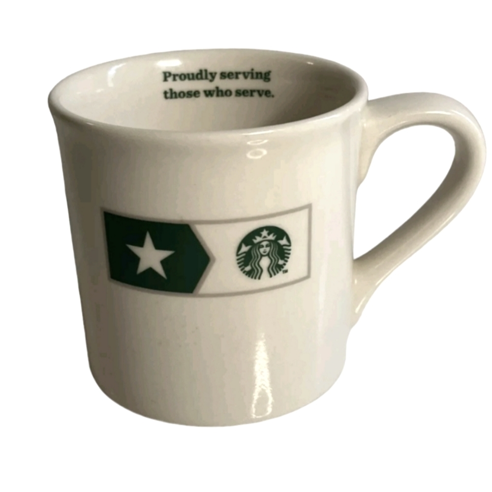 Vintage Starbucks Coffee Cup "Proudly serving those who serve"  2013 Collection